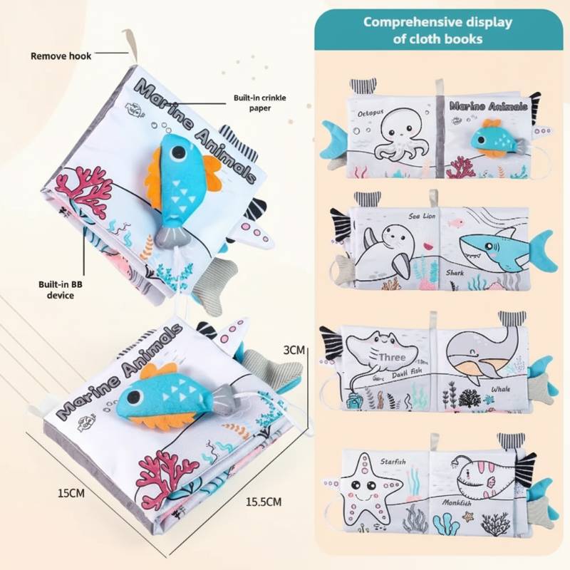 SoftTails– Farbenfroh&sensorisch– Baby-Wackelbuch Ozeanbuch | Pädagogisches Holzspielzeug SoftTails– Farbenfroh&sensorisch– Baby-Wackelbuch Ozeanbuch | Pädagogisches Holzspielzeug von Mein Kleines Baby