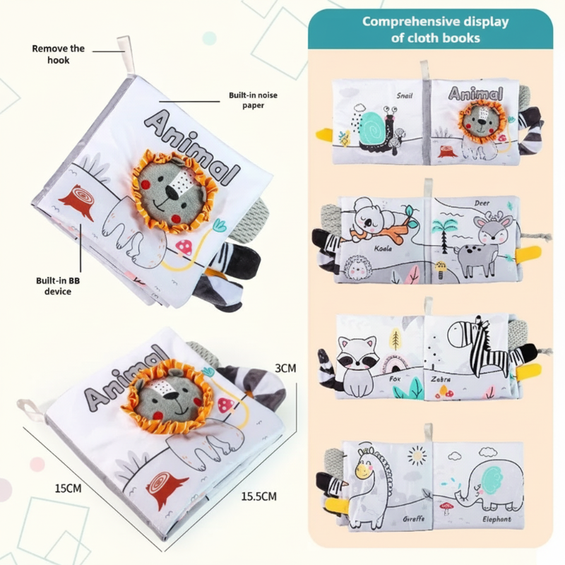 SoftTails– Farbenfroh&sensorisch– Baby-Wackelbuch Tierbuch | Pädagogisches Holzspielzeug SoftTails– Farbenfroh&sensorisch– Baby-Wackelbuch Tierbuch | Pädagogisches Holzspielzeug von Mein Kleines Baby