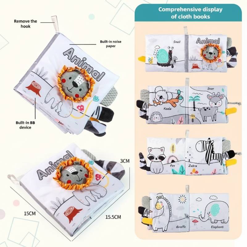 SoftTails– Farbenfroh&sensorisch– Baby-Wackelbuch Tierbuch | Pädagogisches Holzspielzeug SoftTails– Farbenfroh&sensorisch– Baby-Wackelbuch Tierbuch | Pädagogisches Holzspielzeug von Mein Kleines Baby
