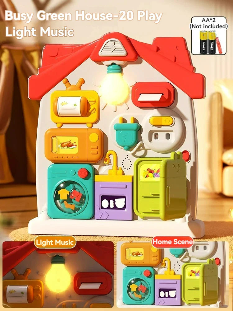 Sound Game™ - Pädagogisch und multifunktional - Spielbrett mit Sound Haus - 20 Geräusche | Pädagogisches Holzspielzeug von Mein Kleines Baby
