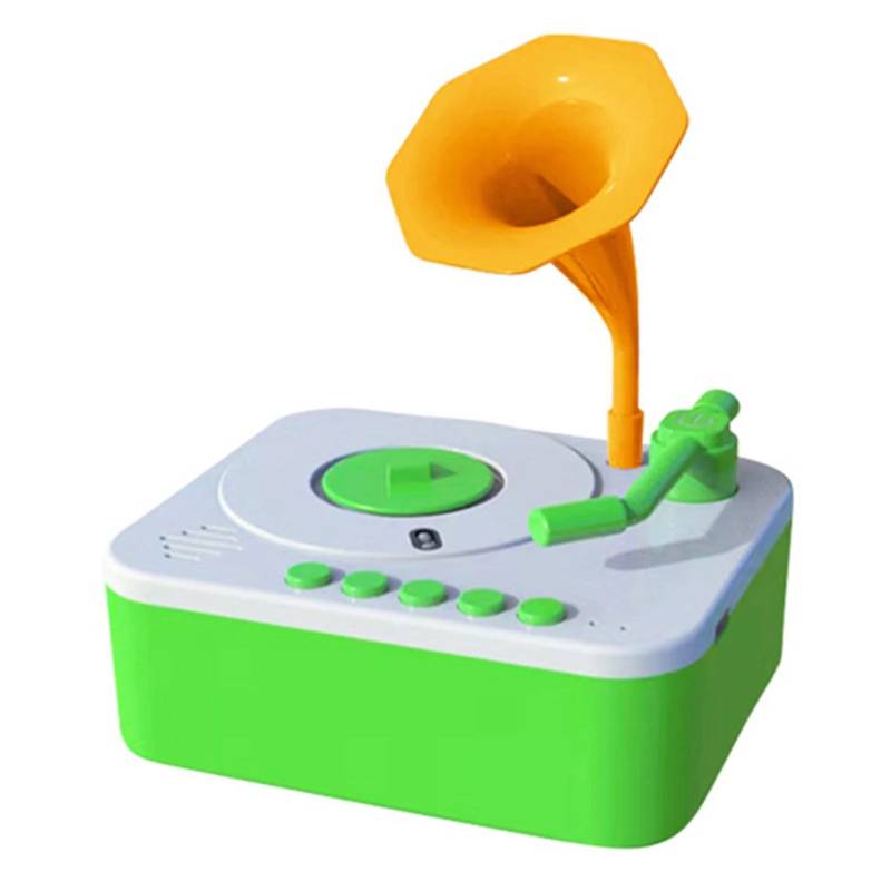 Sound Spinner™ – Geschichten&Lieder - Spielzeug-Grammophon Grün | Pädagogisches Holzspielzeug von Mein Kleines Baby