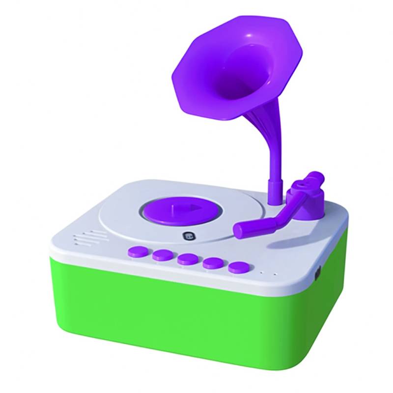 Sound Spinner™ – Geschichten&Lieder - Spielzeug-Grammophon Lila | Pädagogisches Holzspielzeug von Mein Kleines Baby