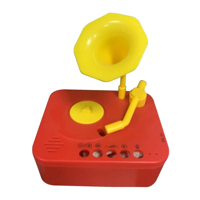 Sound Spinner™ – Geschichten&Lieder - Spielzeug-Grammophon Rot | Pädagogisches Holzspielzeug von Mein Kleines Baby