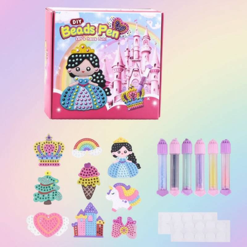 SparklePen– Kreativ&Niedlich– DIY-Perlen-Set Set mit 9 Stück | Pädagogisches Holzspielzeug von Mein Kleines Baby