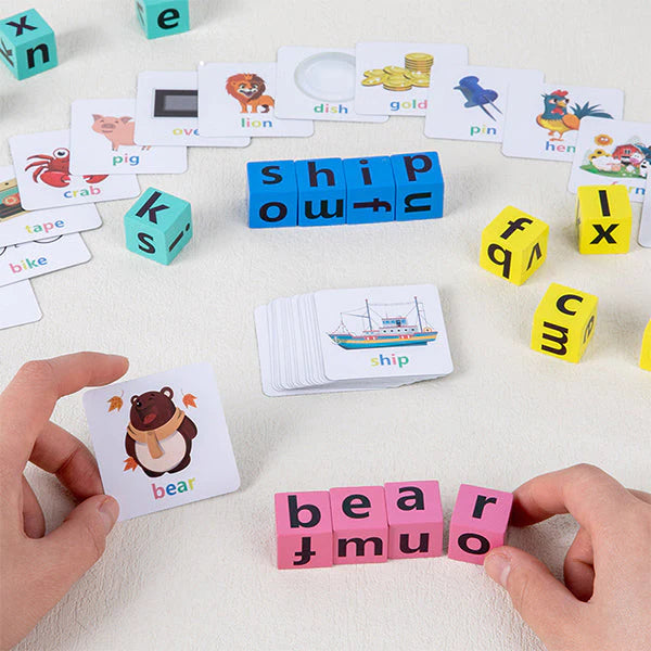 Spelling Game™ - Spielerisch Sprachen lernen - Englisch üben | Pädagogisches Holzspielzeug von Mein Kleines Baby
