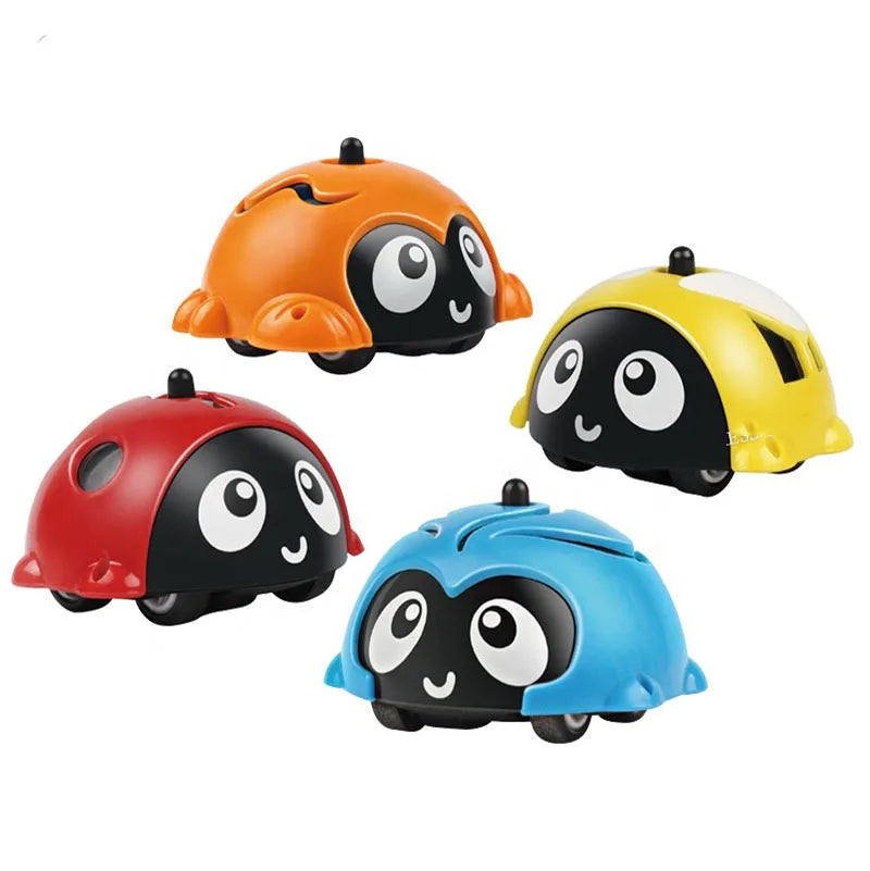 Spinning Bug Car™ - Crazy Spinning Adventures - Legetøjsbil Gul | Pädagogisches Holzspielzeug von Mein Kleines Baby