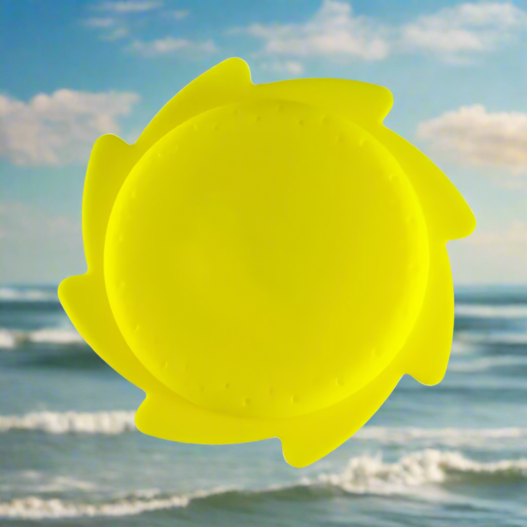 SplashDisk – Sommer & sjov – Silikone vandfrisbee Gul A | Pädagogisches Holzspielzeug von Mein Kleines Baby