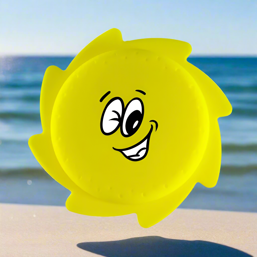 SplashDisk – Sommer & sjov – Silikone vandfrisbee Gul B | Pädagogisches Holzspielzeug von Mein Kleines Baby