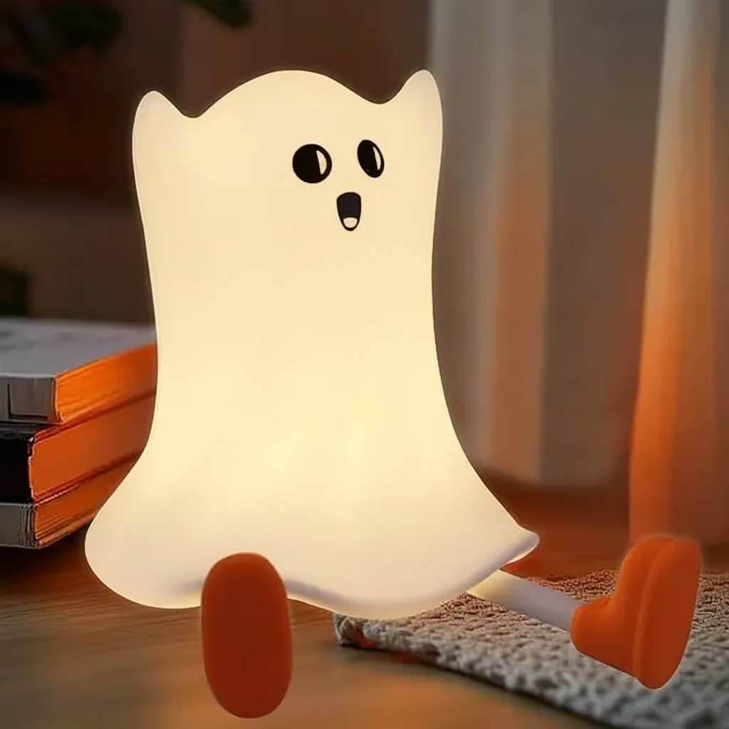 SpookyLamp – Niedlich & stimmungsvoll – Halloween-Nachtlicht Geistchen | Pädagogisches Holzspielzeug von Mein Kleines Baby