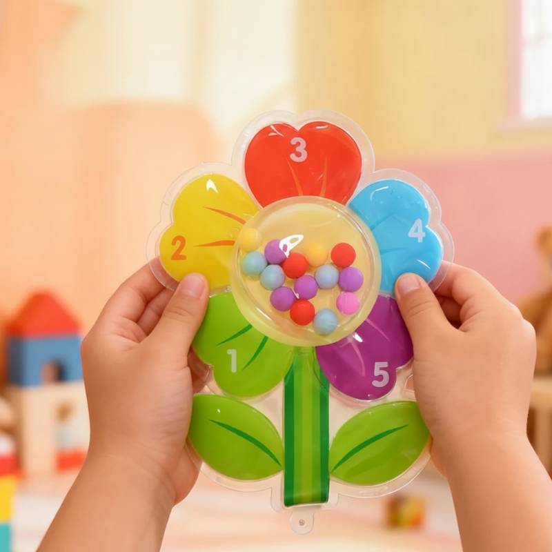 Squishy Bead Maze – Sensorisch & entspannend – Fidget-Spielzeug Blume | Pädagogisches Holzspielzeug von Mein Kleines Baby