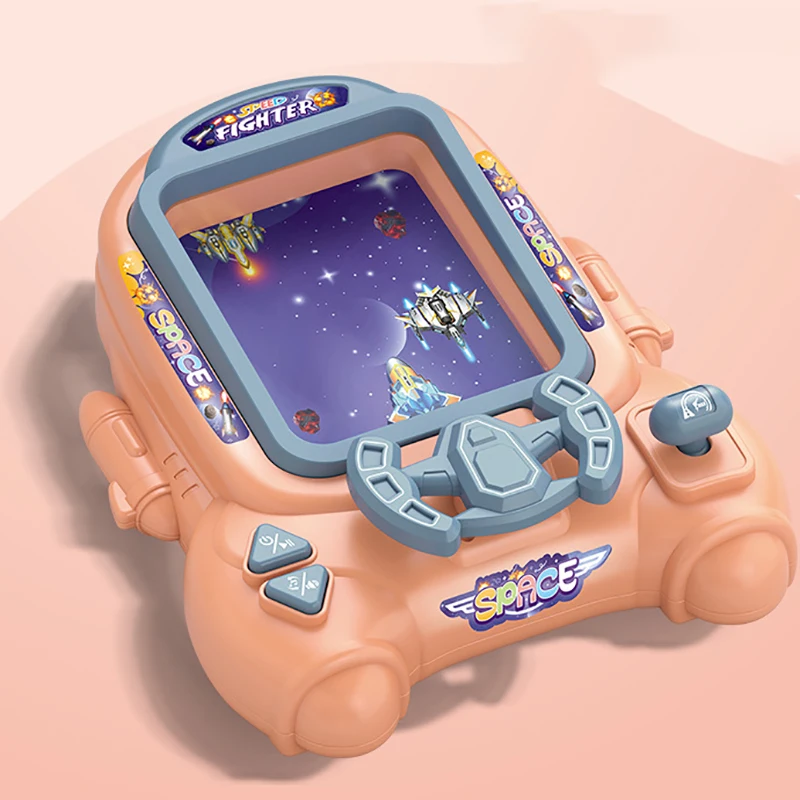 StarDrive– Cool&lehrreich– Arcade-Spielautomat Weltraumspiel Rosa | Pädagogisches Holzspielzeug von Mein Kleines Baby