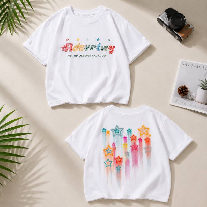 StarGlow – Leicht & Verspielt – Stern-T-Shirt Weiß / 150 (7–8 Jahre) | Pädagogisches Holzspielzeug von Mein Kleines Baby