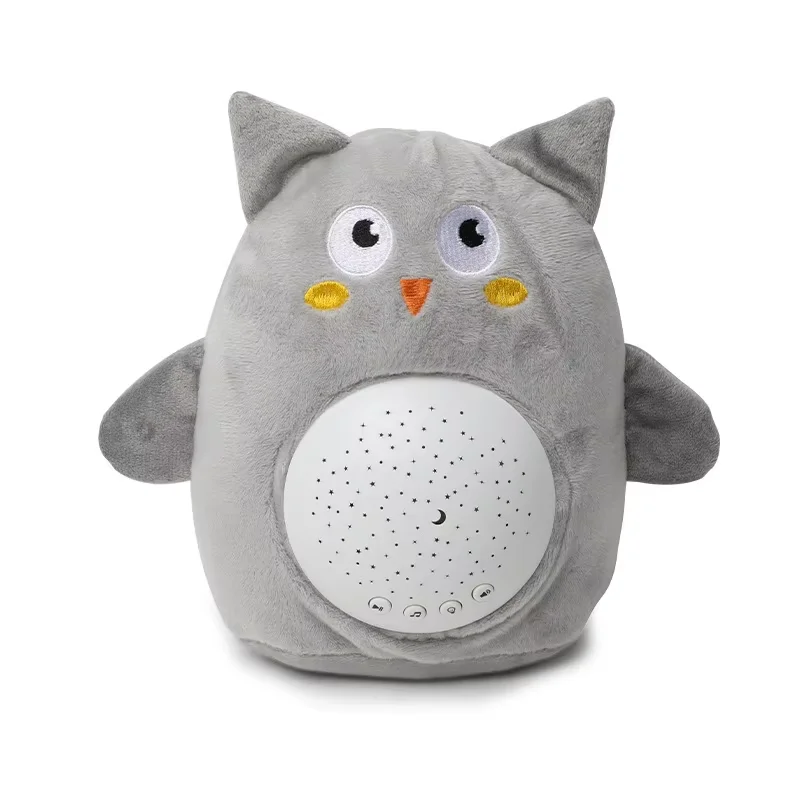 StarPlush– Weich&beruhigend– Kuscheltier mit Nachtlichtprojektor Eule | Pädagogisches Holzspielzeug von Mein Kleines Baby