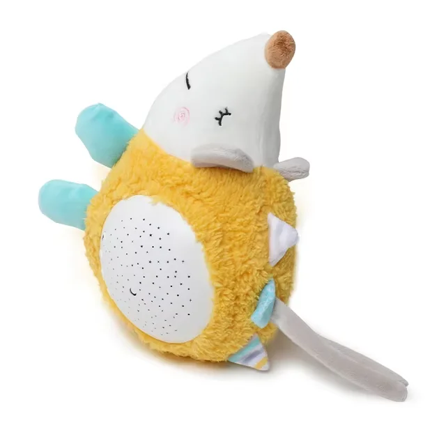 StarPlush– Weich&beruhigend– Kuscheltier mit Nachtlichtprojektor Hedgehog | Pädagogisches Holzspielzeug von Mein Kleines Baby