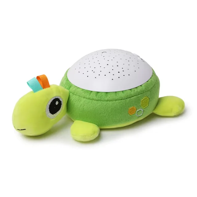 StarPlush– Weich&beruhigend– Kuscheltier mit Nachtlichtprojektor Schildkröte | Pädagogisches Holzspielzeug von Mein Kleines Baby