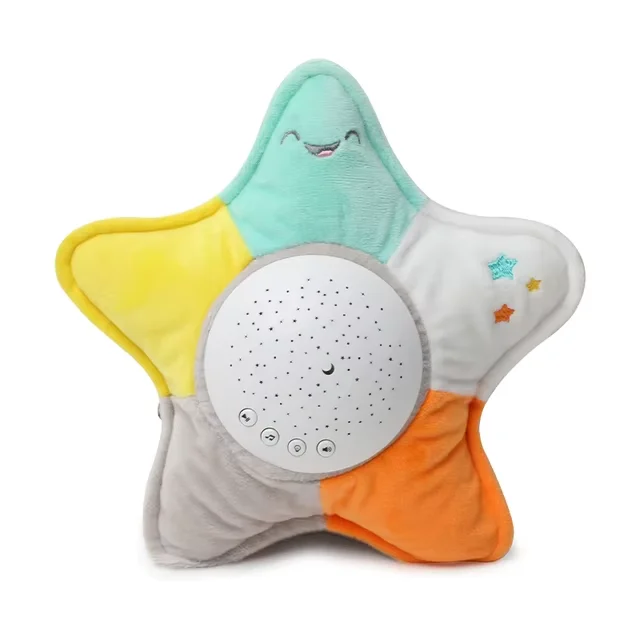 StarPlush– Weich&beruhigend– Kuscheltier mit Nachtlichtprojektor Seestern | Pädagogisches Holzspielzeug von Mein Kleines Baby