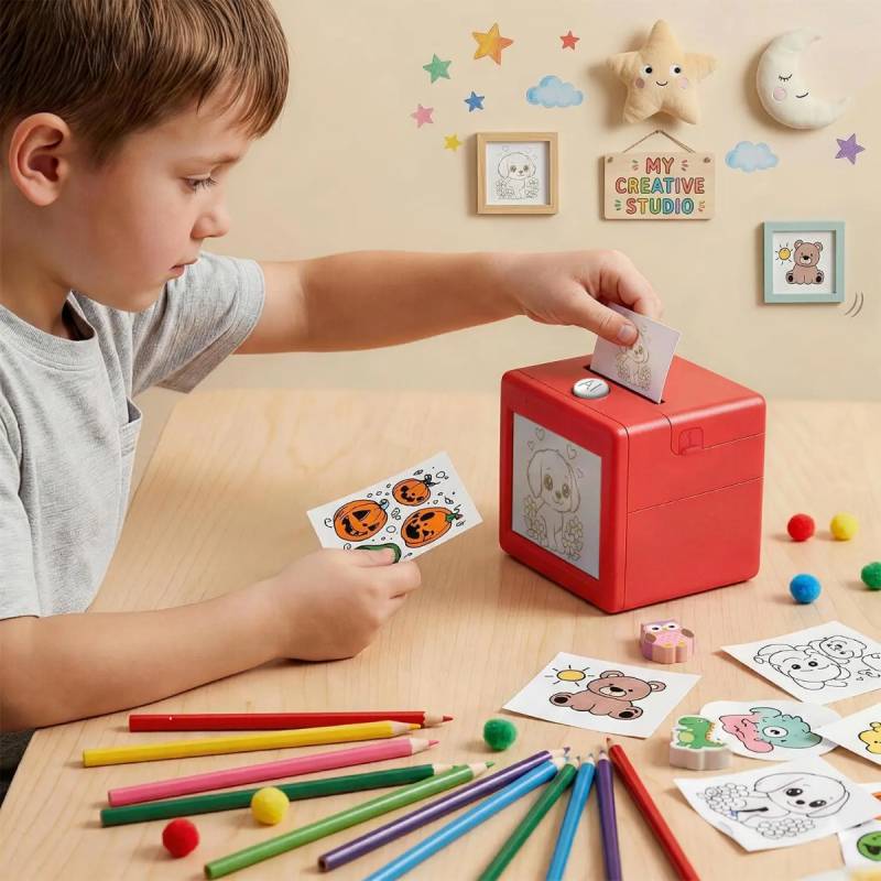 StickerMagic – Lernreich & Kreativ – KI-Aufkleberdrucker für Kinder | Pädagogisches Holzspielzeug StickerMagic – Lernreich & Kreativ – KI-Aufkleberdrucker für Kinder | Pädagogisches Holzspielzeug von Mein Kleines Baby