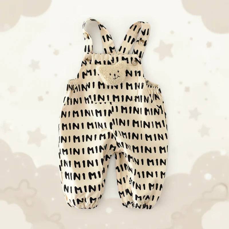 Striped Overall Romper – Blødt & behageligt – Jumpsuit til børn Beige / 80 (10–12 måneder) | Pädagogisches Holzspielzeug von Mein Kleines Baby