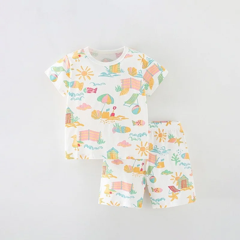 SunnyBloom – Sommer & Sød – Matchende sommersæt Godt vejr / 140 (6-7 år) | Pädagogisches Holzspielzeug von Mein Kleines Baby