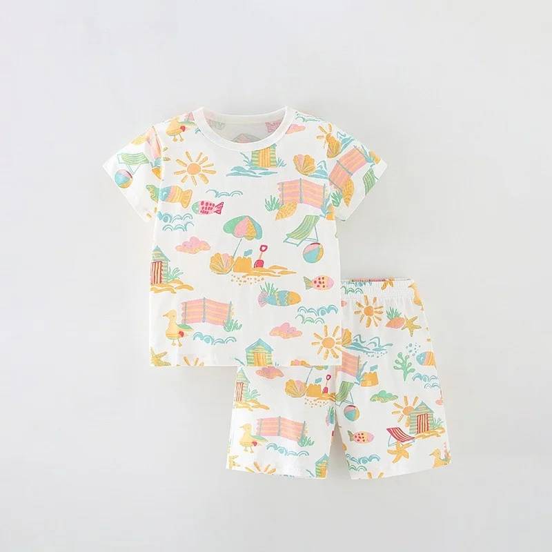 SunnyBloom – Sommer & Sød – Matchende sommersæt Godt vejr / 140 (6-7 år) | Pädagogisches Holzspielzeug von Mein Kleines Baby