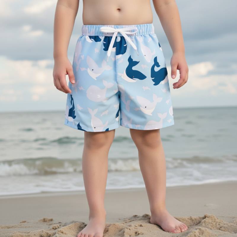 SunnySplash – Leicht & bequem – Badehose für Jungen Wal / 160 (5–6 Jahre) | Pädagogisches Holzspielzeug von Mein Kleines Baby