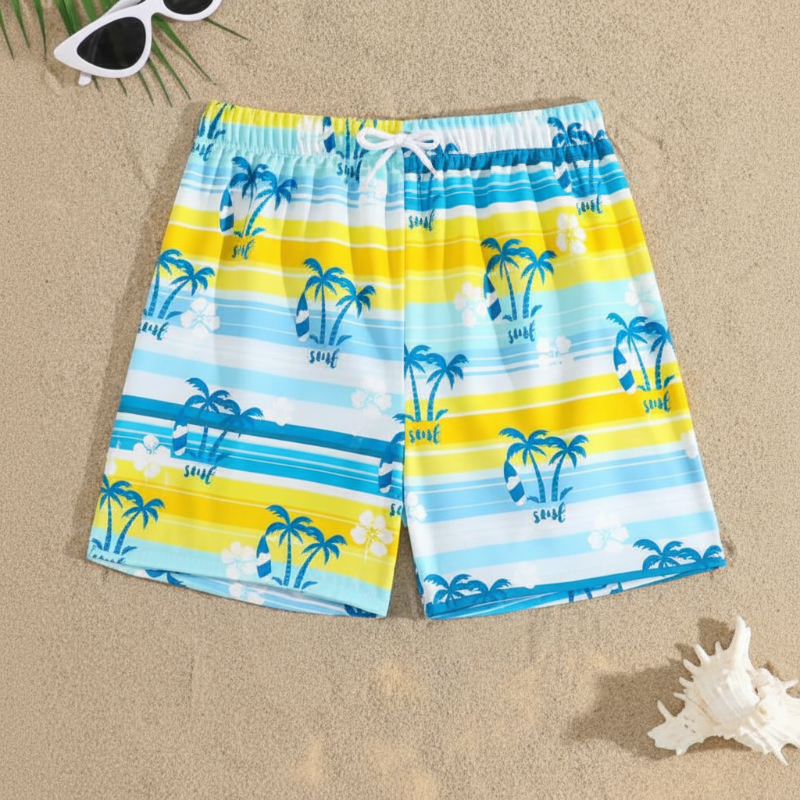 SunnySplash – Let og behagelig – Badeshorts til drenge Surfing / 160 (5–6 år) | Pädagogisches Holzspielzeug von Mein Kleines Baby