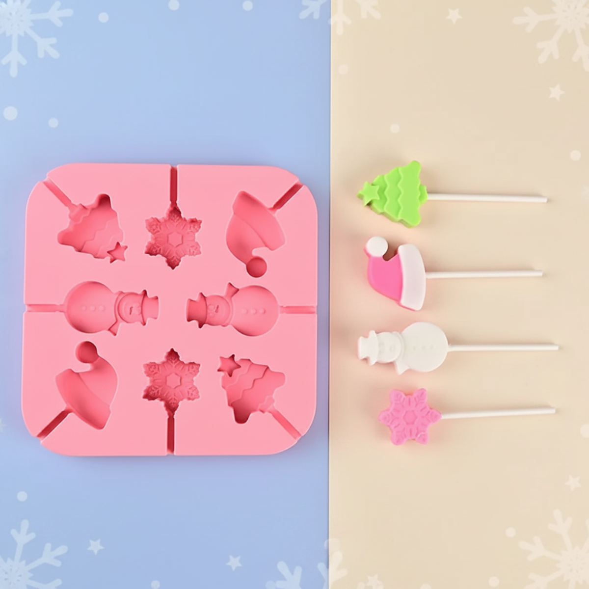 SweetPop – Bewusst verwöhnen – Silikon-Lutscher-Formen-Set Weihnachten | Pädagogisches Holzspielzeug von Mein Kleines Baby