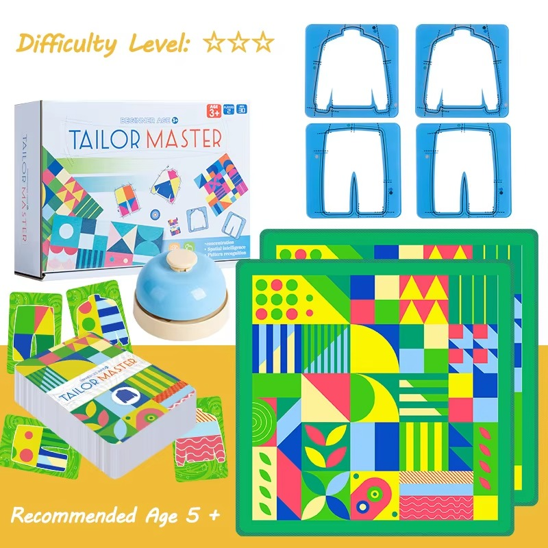 Tailor Master™ – Trainiert die Koordination von Hand und Auge – Schneider Kartenspiel Grün | Pädagogisches Holzspielzeug von Mein Kleines Baby