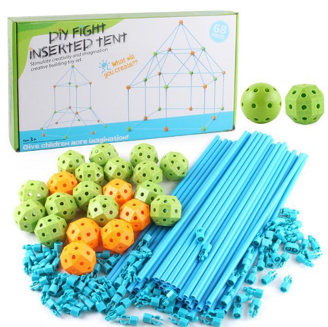 Tent Building Kit™ - Byg dit eget telt 68 stk. | Pädagogisches Holzspielzeug von Mein Kleines Baby
