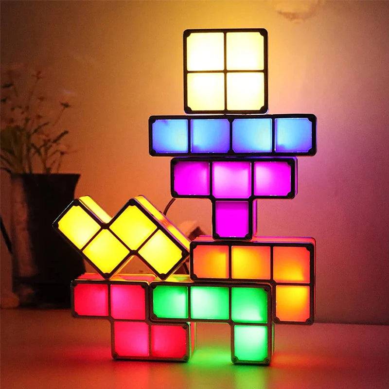 Tetris Night Light™ - Erleuchten Sie Ihre Kreativität - Tetris-Lampe | Pädagogisches Holzspielzeug von Mein Kleines Baby