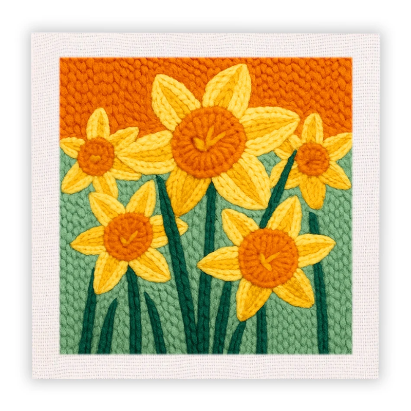 ThreadArt– Handgefertigt&farbenfroh– Tier-Stickset Blumen B | Pädagogisches Holzspielzeug von Mein Kleines Baby