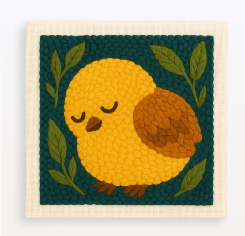 ThreadArt– Handgefertigt&farbenfroh– Tier-Stickset Küken | Pädagogisches Holzspielzeug von Mein Kleines Baby