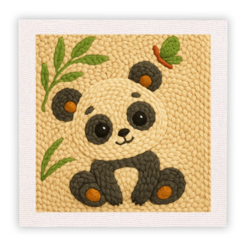 ThreadArt– Handgefertigt&farbenfroh– Tier-Stickset Panda | Pädagogisches Holzspielzeug von Mein Kleines Baby