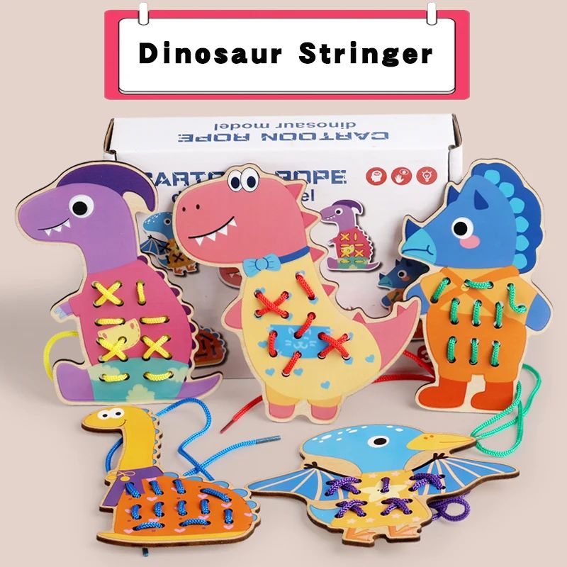 TiePal - Bögen&Spiele– Spielbrett für Veteranenbögen Dinosaurier | Pädagogisches Holzspielzeug von Mein Kleines Baby