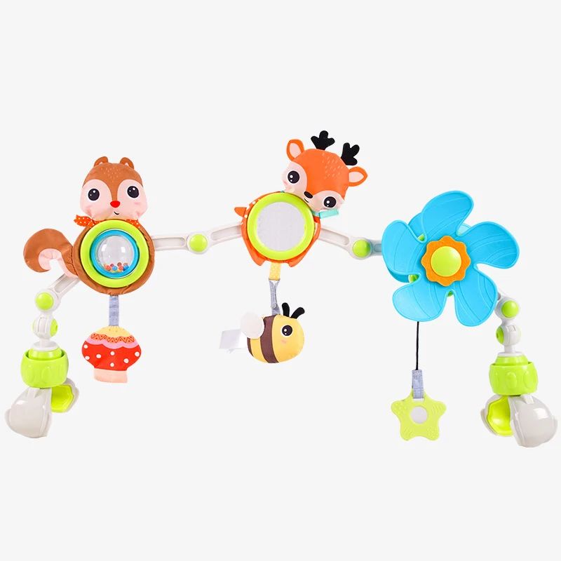 Tiny Tunes– Musikalisch&beweglich– Kinderwagen-Spannvorrichtung für Kinderwagen Hirsche | Pädagogisches Holzspielzeug von Mein Kleines Baby
