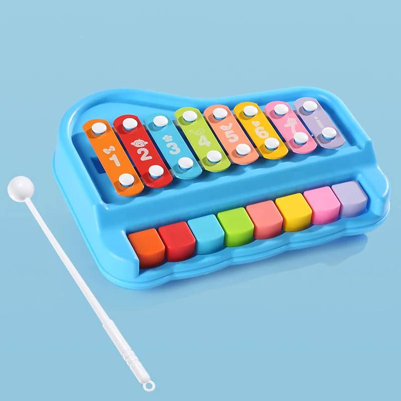 Tiny Tunes Set™ – Klang-Spaß – Xylophon & Klavier für Kinder Blau | Pädagogisches Holzspielzeug von Mein Kleines Baby