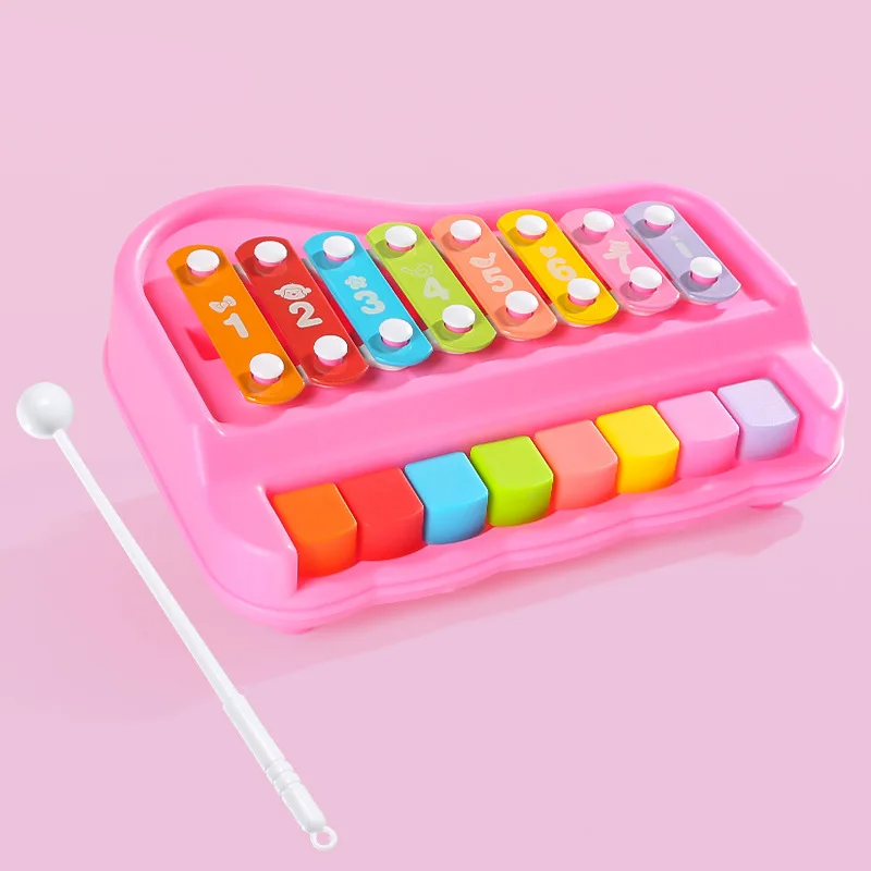 Tiny Tunes Set™ – Klang-Spaß – Xylophon&Klavier für Kinder Rosa | Pädagogisches Holzspielzeug von Mein Kleines Baby