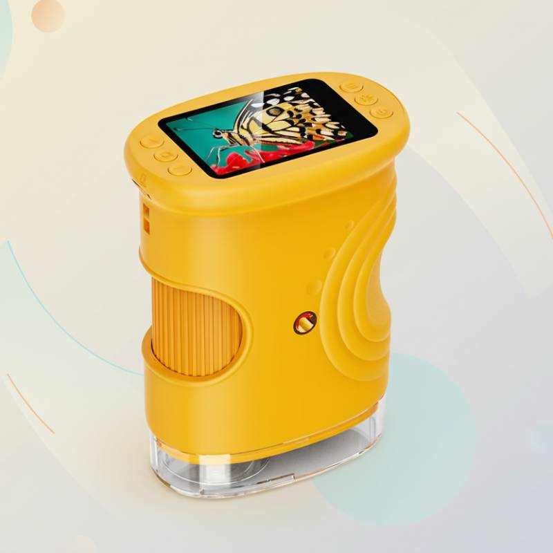 TinyExplorer– Intelligent&interaktiv– Handheld-Mikroskop Gelb | Pädagogisches Holzspielzeug von Mein Kleines Baby