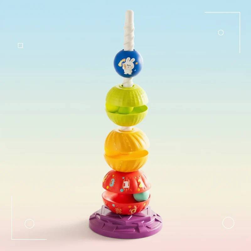 TinyTower– Lernreich&spielerisch– Stapelspiel mit Drehung | Pädagogisches Holzspielzeug von Mein Kleines Baby