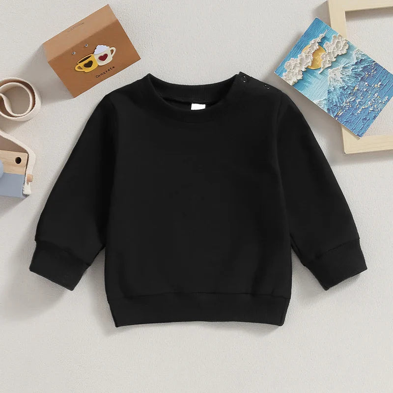 TinyTrend– Cool&bequem– Pullover für Jungen&Mädchen Schwarz / 120 (2–3 Jahre) | Pädagogisches Holzspielzeug von Mein Kleines Baby