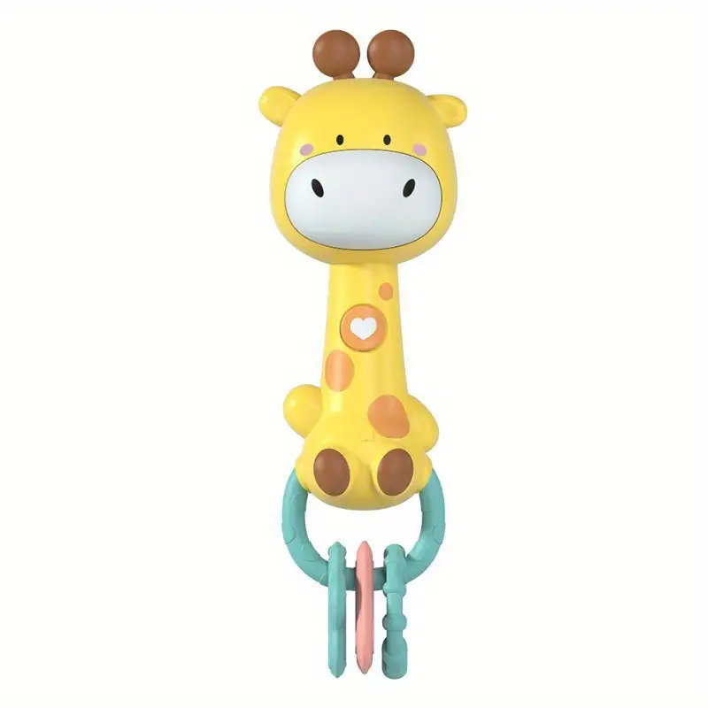 TinyZintuig– Sicher&lehrreich - Babyrassel für die sensorische Entwicklung Giraffe | Pädagogisches Holzspielzeug von Mein Kleines Baby