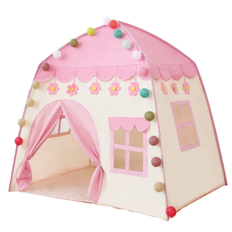 Tipi Princess Castle™ – Faltbares Spielzelt - Spielhaus für Kinder Rosa | Pädagogisches Holzspielzeug von Mein Kleines Baby