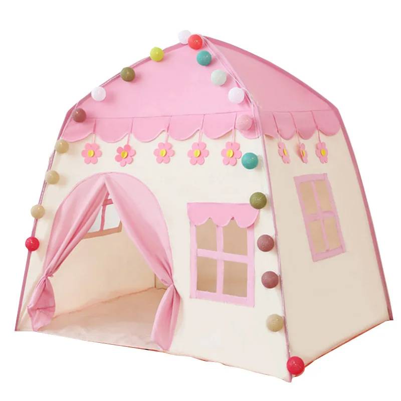 Tipi Princess Castle™ – Faltbares Spielzelt - Spielhaus für Kinder Rosa | Pädagogisches Holzspielzeug von Mein Kleines Baby
