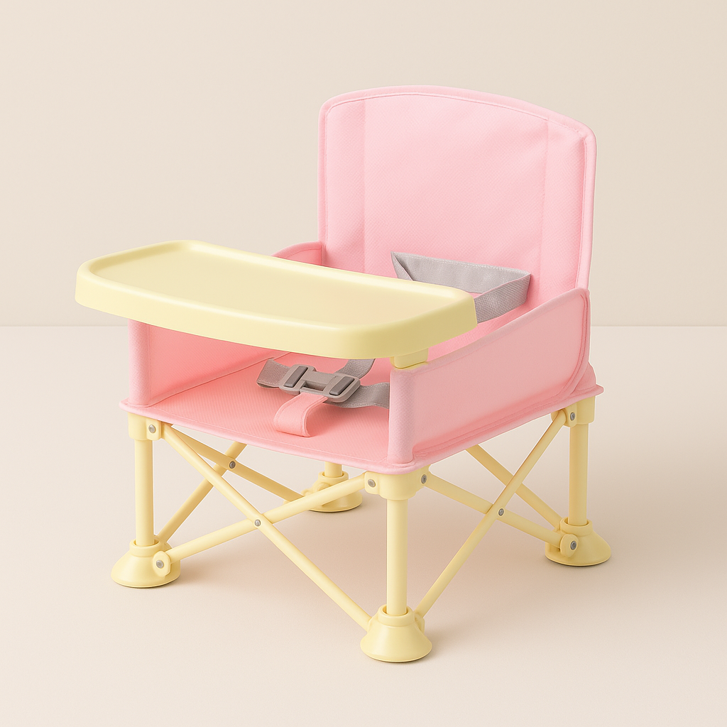 Toddler Camping Chair™ - Bequemes Camping für Kinder - Campingstuhl Zartrosa Limonade | Pädagogisches Holzspielzeug von Mein Kleines Baby