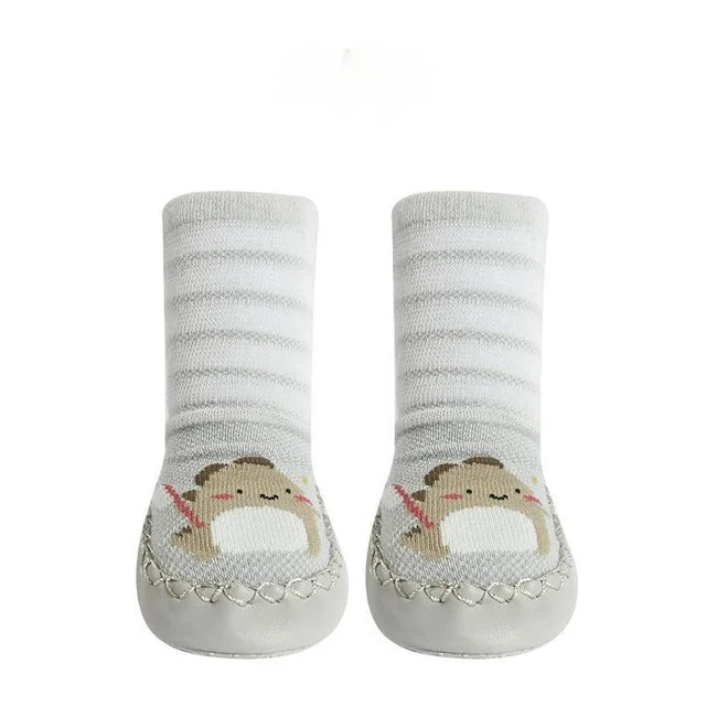 Toddler Non-slip Socks™ -  Steps in Style - Baby Socken Dinosaurier / L (18-24 Monate) | Pädagogisches Holzspielzeug von Mein Kleines Baby