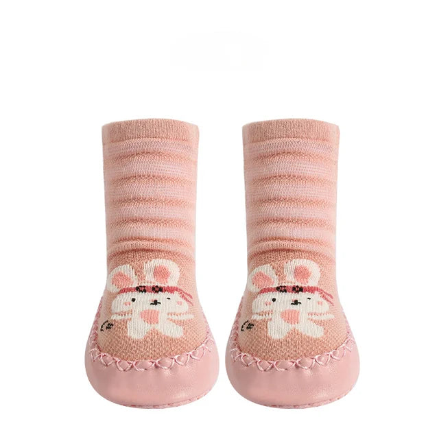 Toddler Non-slip Socks™ -  Steps in Style - Baby Socken Kaninchen / L (18-24 Monate) | Pädagogisches Holzspielzeug von Mein Kleines Baby