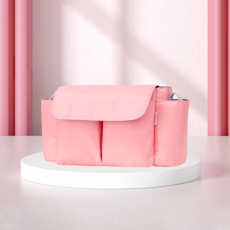 ToddlerOrganizer– Wasserabweisend&geräumig – Kinderwagen-Organizer mit Flaschenhaltern Rosa | Pädagogisches Holzspielzeug von Mein Kleines Baby