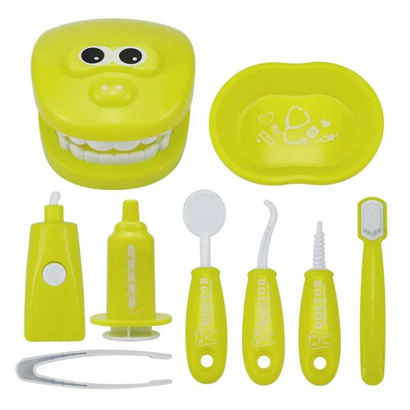 Tooth Time™ – Lachen und Lernen – Zahnarztset Kinder Gelb | Pädagogisches Holzspielzeug von Mein Kleines Baby