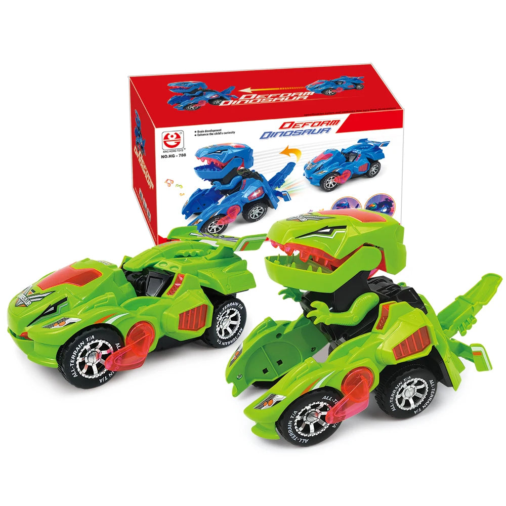 Transformer Car™ - Automatische Transforamation Grün | Pädagogisches Holzspielzeug von Mein Kleines Baby