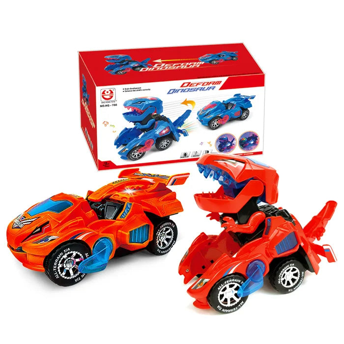 Transformer Car™ - Automatische Transforamation Rot | Pädagogisches Holzspielzeug von Mein Kleines Baby
